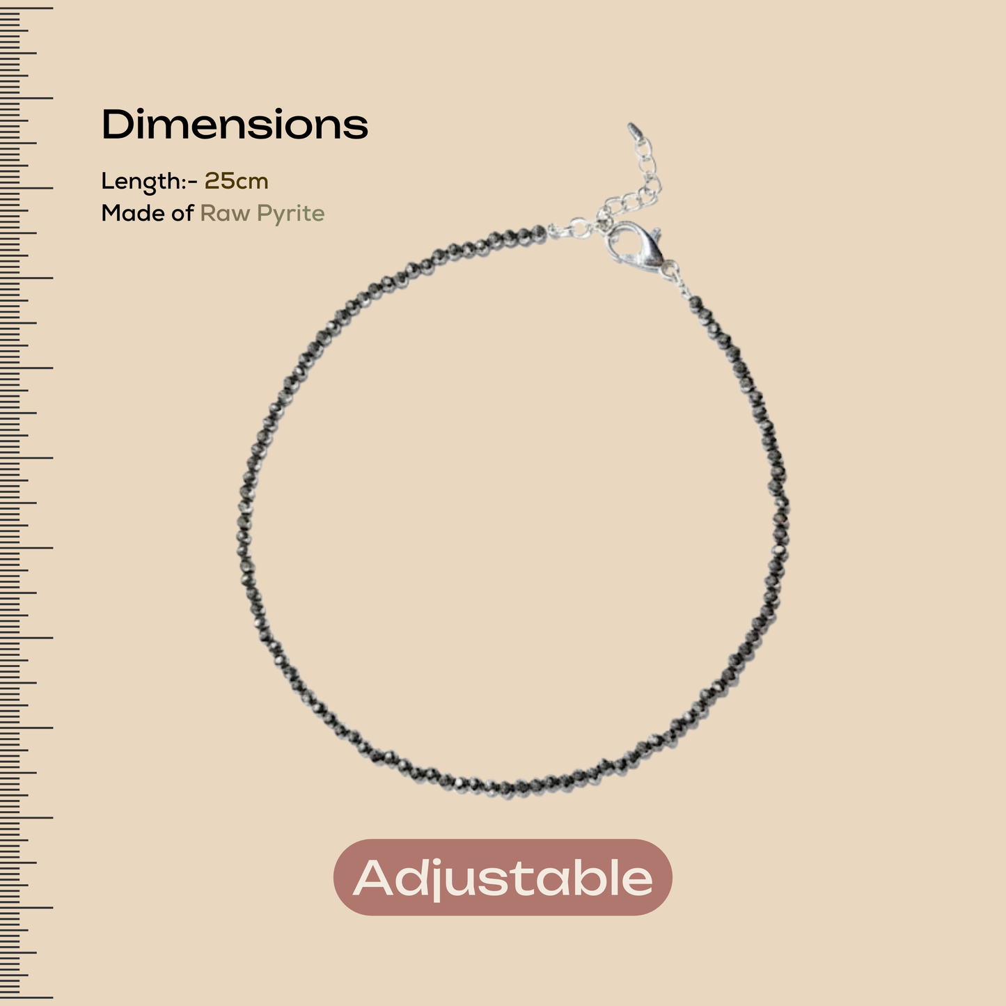 Natural Pyrite Anklet