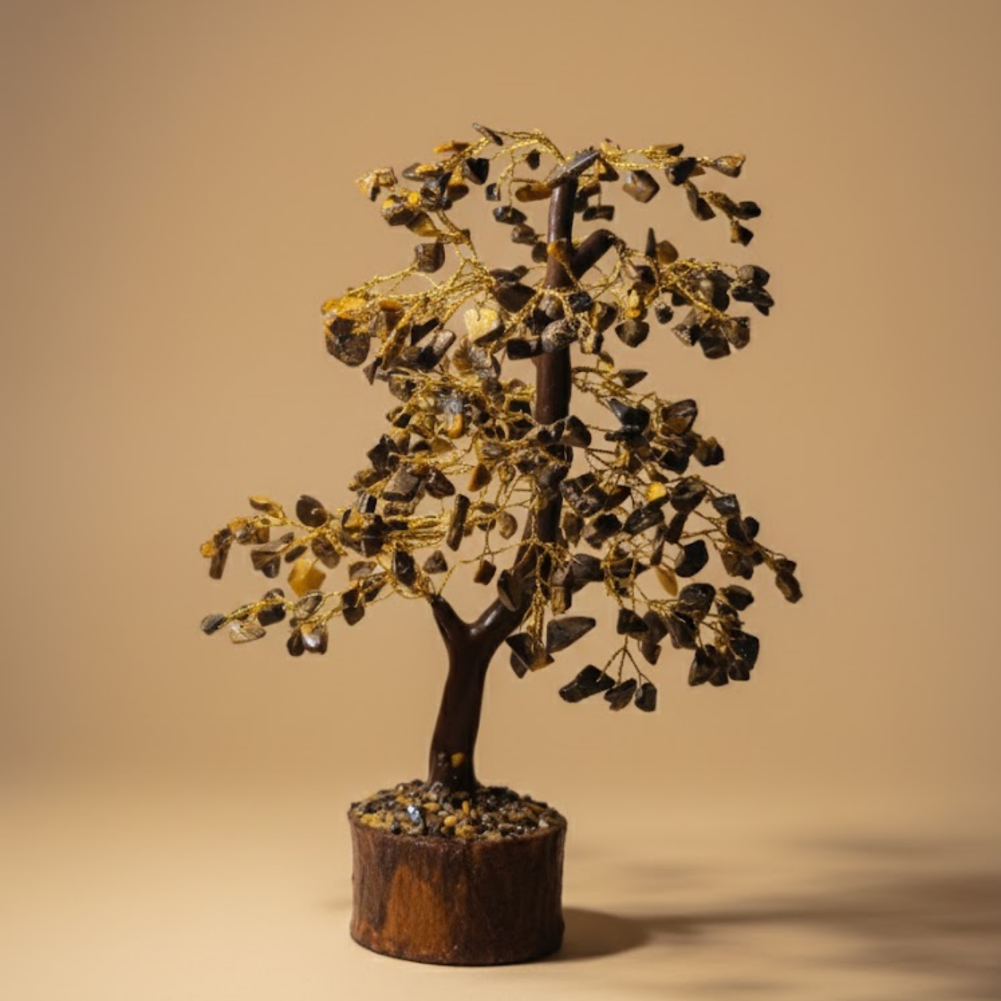 Natural Tiger Eye Stone Tree