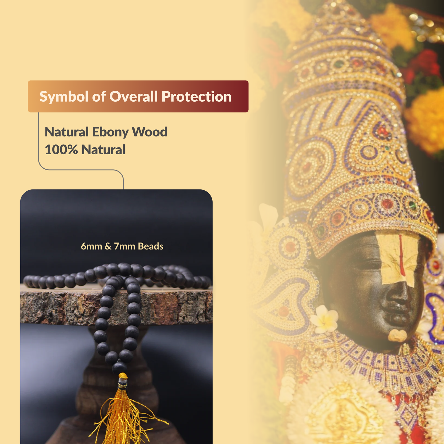 Natural Karungali Malai 108+1 Beads (Mala)