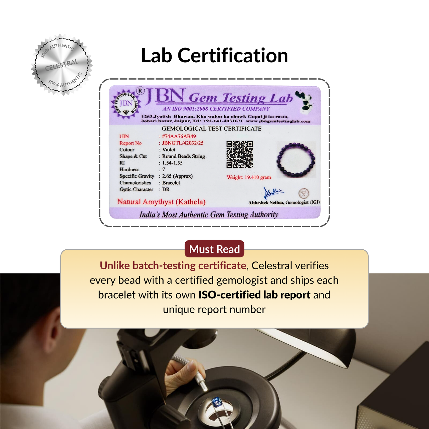 Natural Rose Quartz Tumble Bracelet